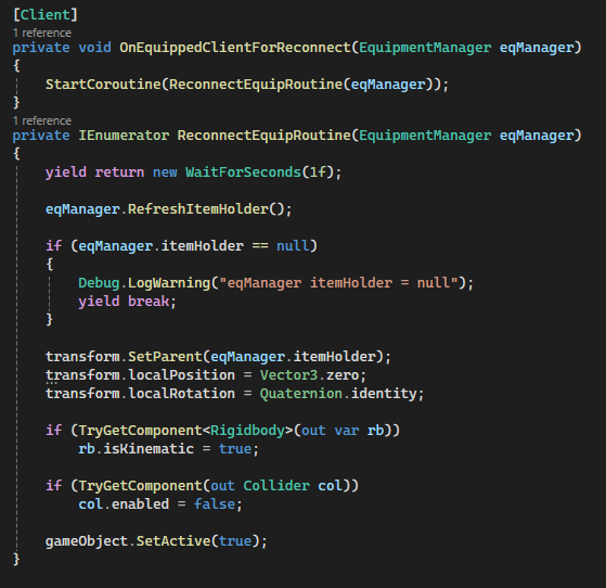 Reconnect Handling Code