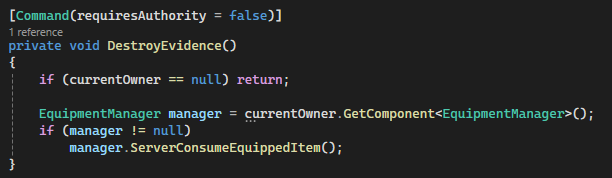 Evidence Consumption