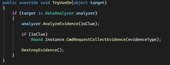 Evidence TryUse Logic