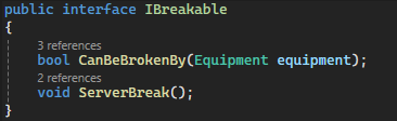 Breakable Interface Code