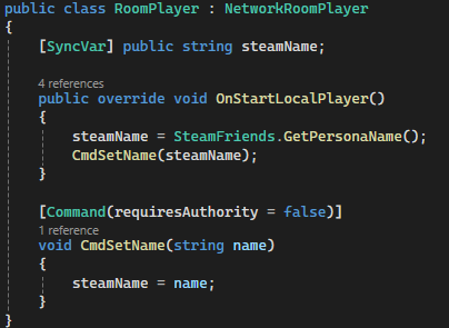 RoomPlayer SyncVar Code