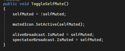Toggle self mute