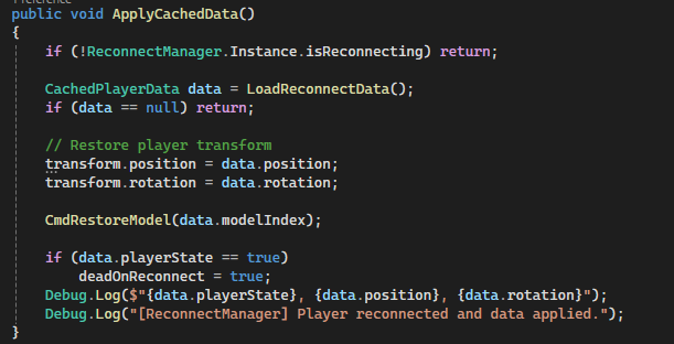 Apply Cached Data Code