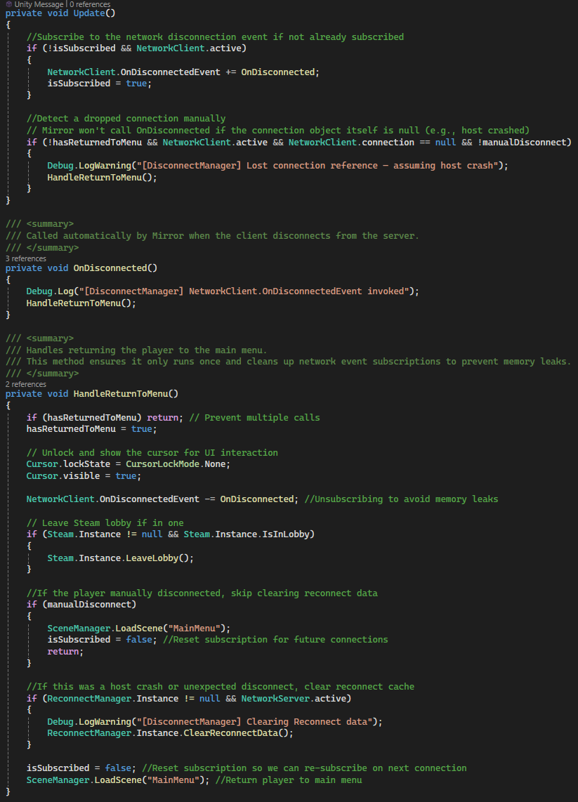 Disconnect Detection Code