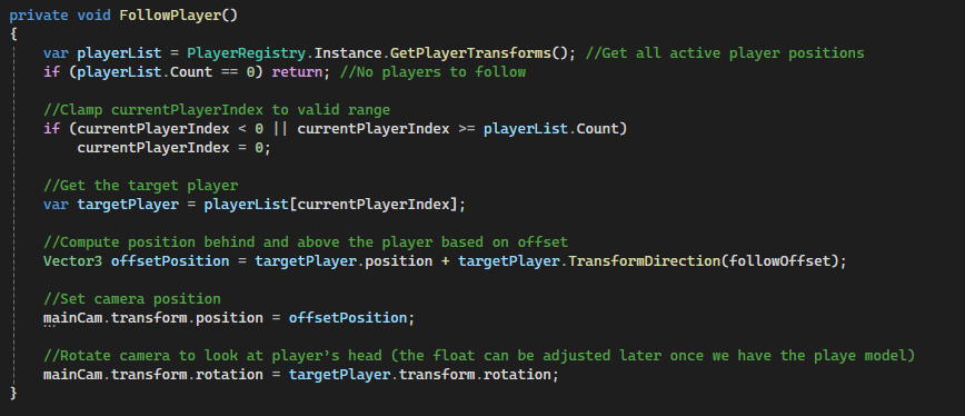 Camera Following Player