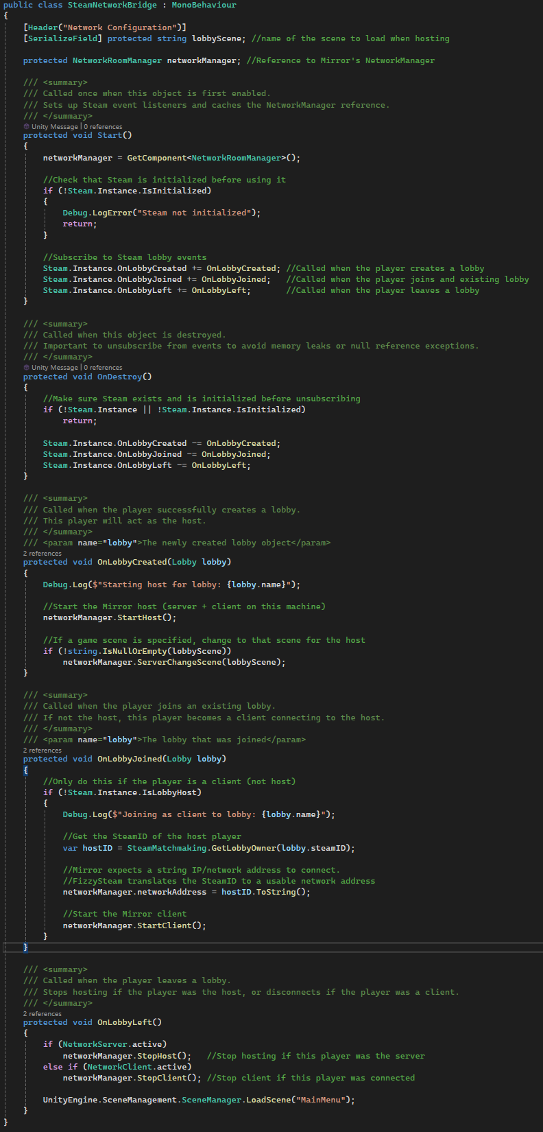 Steam to Mirror Bridge Code