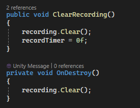 Clear Recording Logic