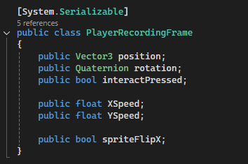 PlayerRecordingFrame Struct