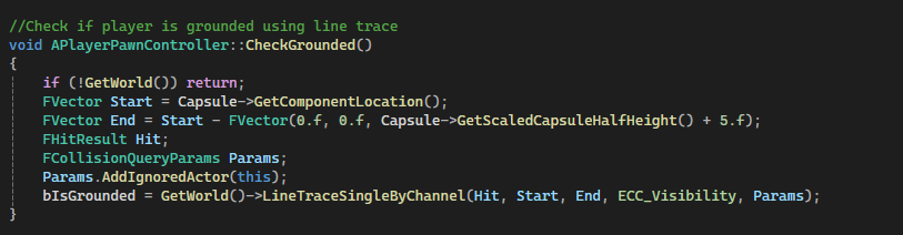 Player Grounded Code