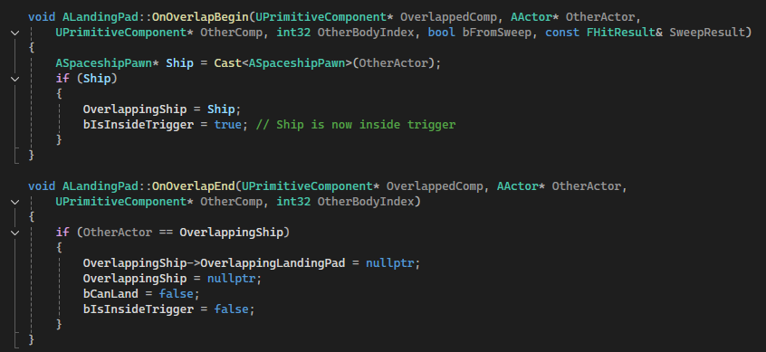 Landing Pad Trigger Snippet